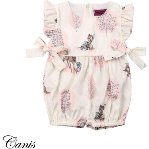 New Newborn Baby Girls Cotton Romper Hollow Out One Pieces Jumpsuit Outfit 0-24M