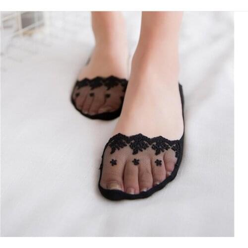 New summer side stealth stealth boat socks ladies fine lace lace thin cotton socks