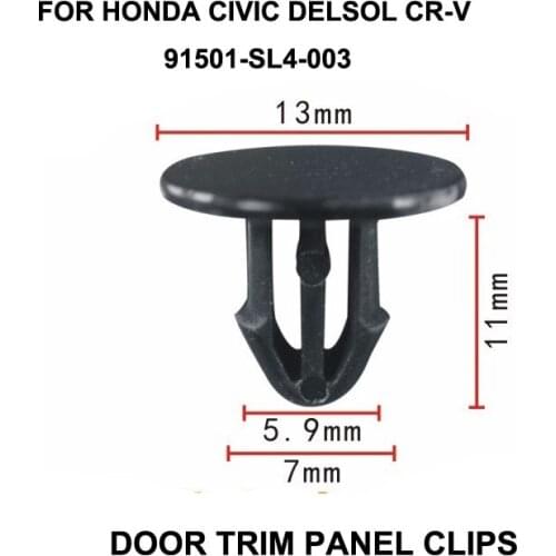 NEW Hot Door Trip Panel Clips 10x Clip Front Cowl Retaining Hood for Honda Civic DelSol CR-V 91501-SL4-003