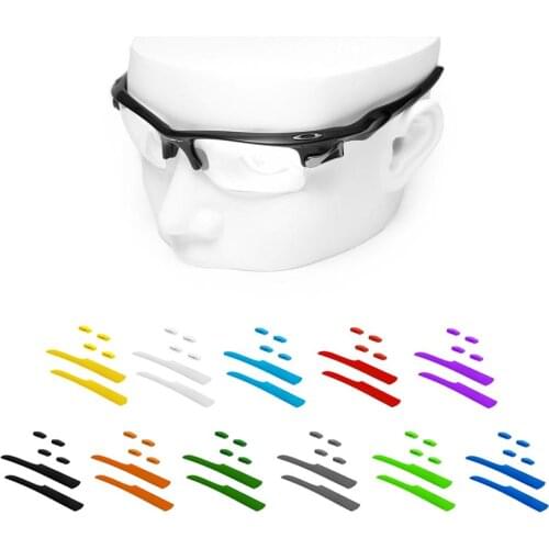 OOWLIT Rubber Kits Nose Pads & Earsocks for-Oakley Fast Jacket XL OO9156 Sunglasses