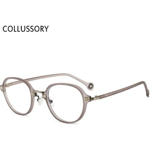 Ultem Round Eye Glasses Frame for Women Men Vintage Transparent Eyeglasses Designer Optical Clear Eye Wear Prescription Glasses