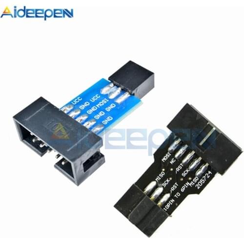 5pcs/Lot 10Pin To 6PiN Convert To Standard 10 Pin To 6 Pin Adapter Board For ATMEL STK500 AVRISP USBASP ISP Interface Converter