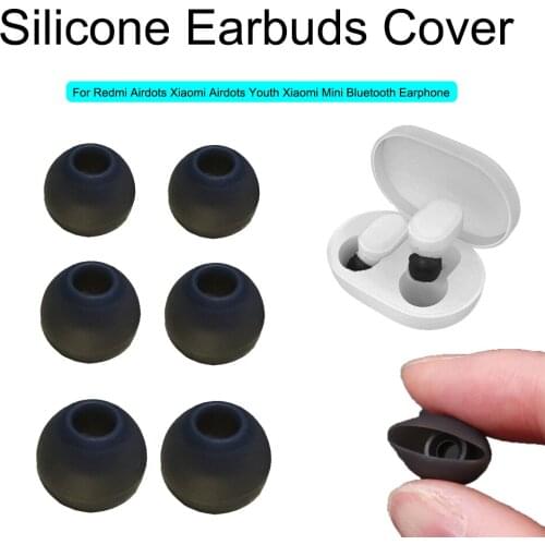Silicone Ear Tips S/M/L Earplug ProtectIve Caps Earphone Earbuds Cover for Xiaomi Redmi Airdots Wireless Bluetooth Earphone