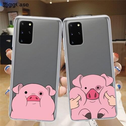 Cartoon Pig Case For Samsung Galaxy A51 A10 A50 A30 A40 A20 A70 A50S A71 A50S A70S A30S Clear Soft Silicone phone Skin Coque