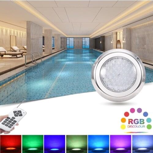 Modern Stainless Swimming Pool Lights IP68 Submersible Lamp 40W LED Underwater Light RGB Multi-color AC12V Fountain Wall Lamps