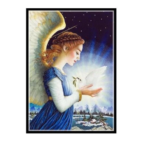 Angel Needlework,Cross stitch Stylish for Embroidery kits,People Patterns 14CT unprinted Cross-Stitching,DIY Handmade