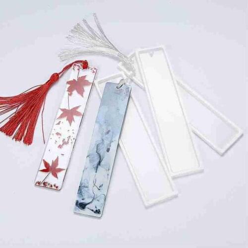 1pc High Quality Rectangle Silicone Bookmark Mold Bookmark Mould Making Epoxy Resin Jewelry DIY Craft Silicone Transparent Molds