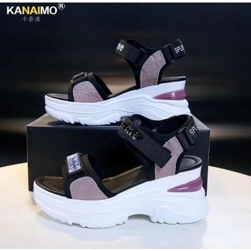 Ladies wedge sports sandals new summer fashion all-match increase sandals casual sports sandals