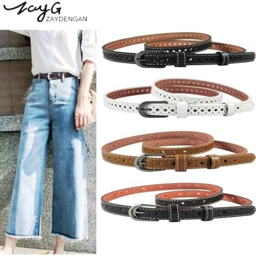 ZAYG New high quality genuine leather Womens belt design heart-shaped hollow cowskin waist band for women black female girdle