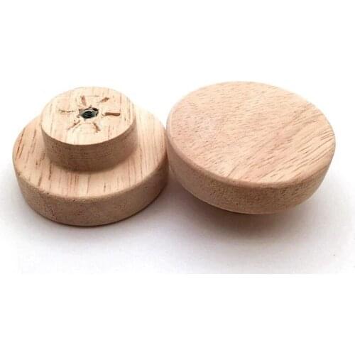 10pcs Home Accessory Wooden Knob Wood Round Pull Knobs for Cabinet Drawer Shoe Box Cupboard Cabinet Door