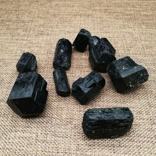 100g Natural crystal raw stone black tourmaline ore tourmaline columnar high density raw stone
