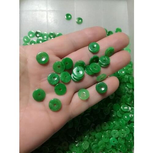 100 pcs Fine Jewelry green jade beads DIY jewelry accessories BEADS lotus Jade Bracelet