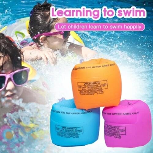 2PCS/lot Adult / Child Yellow Thicken PVC Swimming Arm Ring Floating Rings Kids Inflatable Swim Life Air Sleeves Inflatables