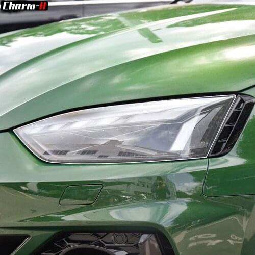 2Pcs Self Healing TPU Protection Transparent Stickers Car Headlight Protective Film for Audi A5 8T 8F S5 RS5 2012-On Accessories