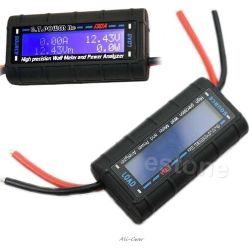 2018 G.T.POWER RC 130A Watt Meter and Power Analyzer High Precision LCD 60V GT-Power