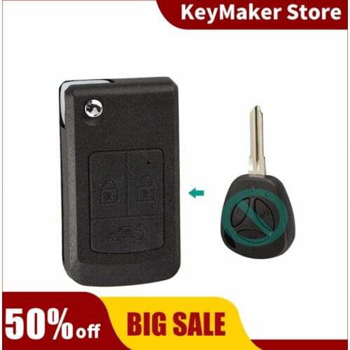 Okeytech 3 buttons Modify Switch Modified For LADA Granta Vesta Kalina Samara Car Key Remote Shell Flip Folding Uncut Blade