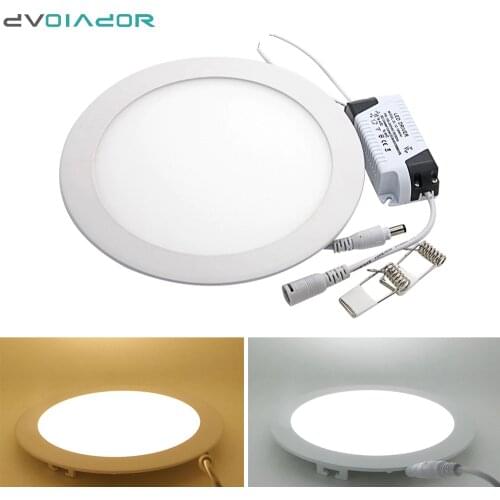 3W 4W 9W 12W Led Panel Light Round Dimmable Led Downlight Recessed in Ceiling Lighting AC110V 220V For Living Room Bedroom Foyer