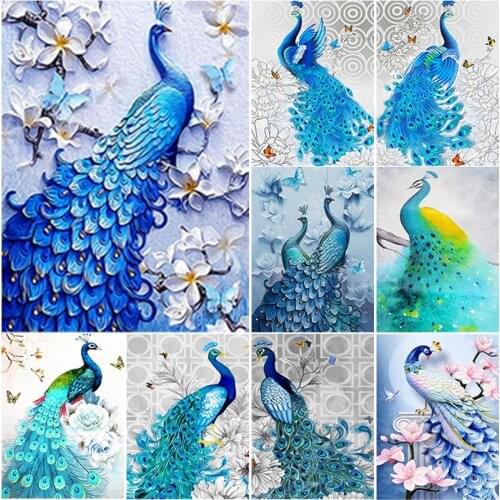 New 5D DIY Diamond Embroidery Animal Diamond Painting Peacock Cross Stitch Full Square Round Drill Mosaic Manual Home Decor Gift