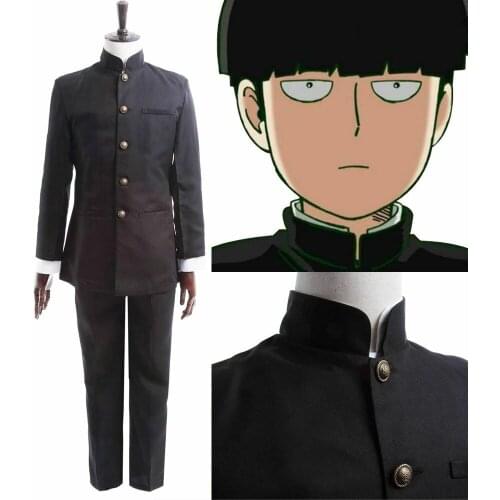 Anime Mob Psycho 100 Kageyama Shigeo Costume Uniform Japanese Full Set Coat pant shirt Cosplay