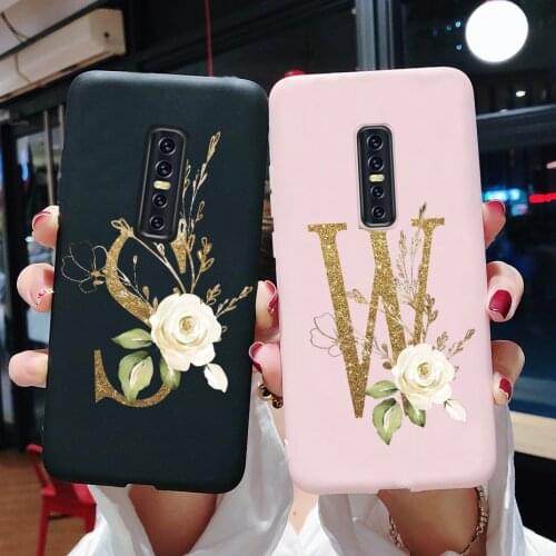 For Vivo V17 Pro Case 1909 1910 Soft Silicone Fashion Letters Back Cover Phone Case For Vivo V17 Pro V 17 Pro Bumper Fundas Case