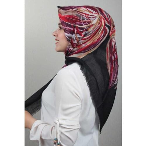 ERİPEK PATTERNED LINEN FLAMLI SCARF-PATTERN-12-RENK-09