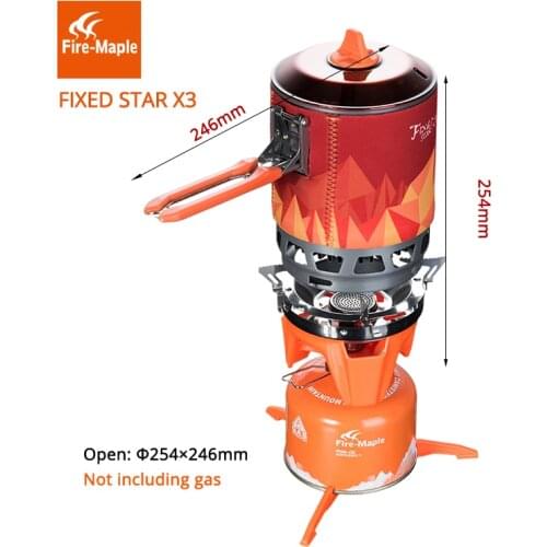 Fire Maple 1 Person Cooking System For Outdoor Hiking Camping Equipment Oven Portable Gas Stove Burner 1500W 0.8L
