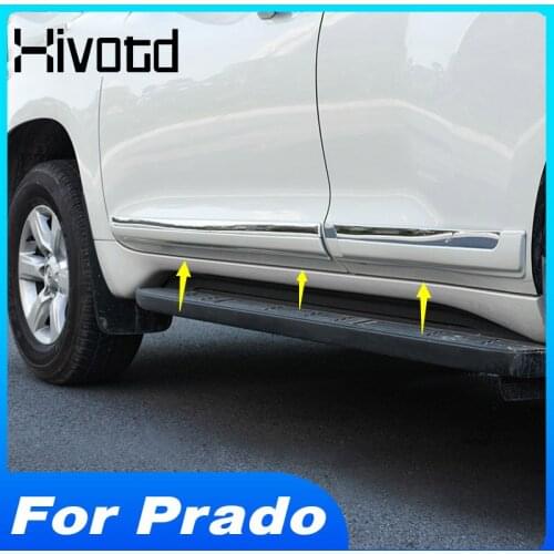 Hivotd Door Side Trim Styling Car Modification Anti-collision Moulding Protection Part For Land Cruiser Prado 150 2018 2019 2020
