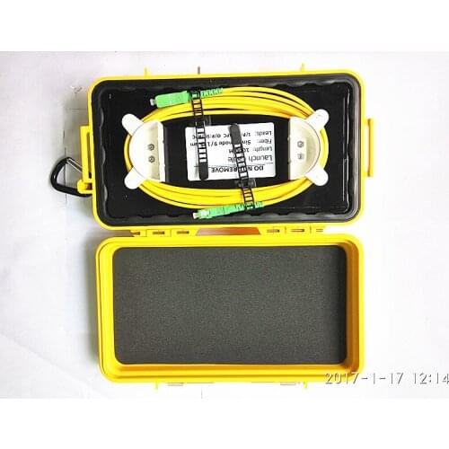 OTDR Launch Cable Box 1Km Singlemode 1310/1550nm 9/125UM Fiber Optic OTDR Tester SC/APC