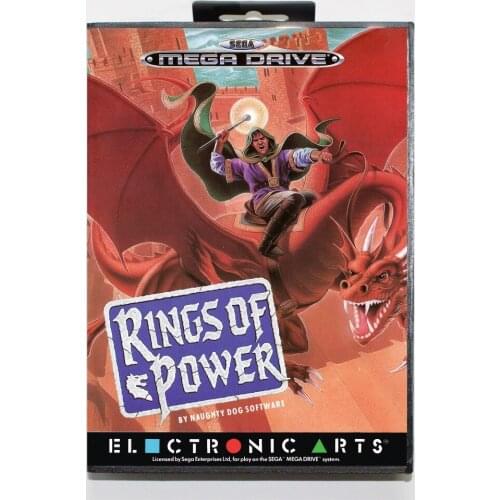 Rings of Power Game Cartridge 16 bit MD Game Card With Retail Box For Sega Mega Drive For Genesis