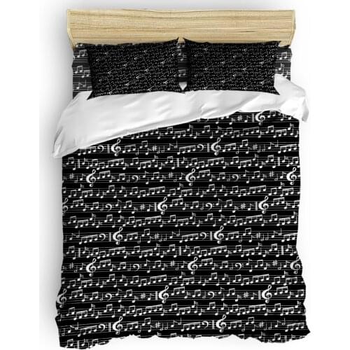 Music Tune Clef Musical Notes Duvet Cover Set 2/3/4pcs Bedding Set Bed Sheet Pillowcases Cover Set