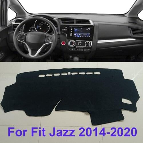For Jazz 2014-2020 Car Dashboard Cover Dash Mat Dashmat Mats Sun Shade Pad Instrument Platform Accessory Carpet