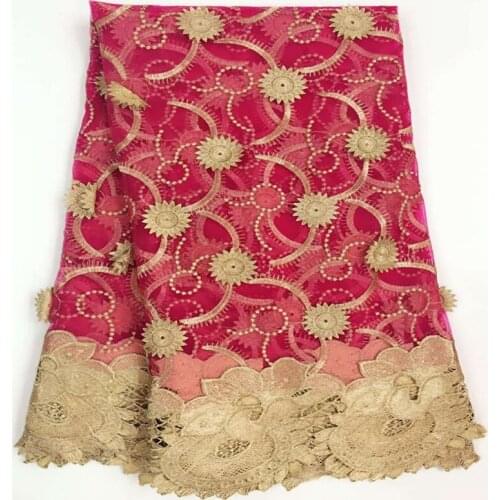 Beautiful white kitted African cord guipure lace fabric net polyester mesh embroidery lace for sewing party wedding dress