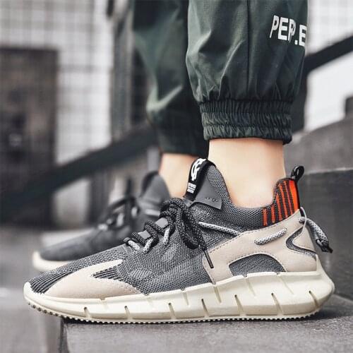 Trend Style Autumn Men Casual Shoes 2021 New Fashion Breathable Mesh Light Sneakers Men Running Shoes Tenis Masculino