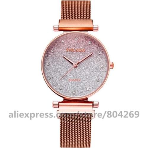 Hot Sale Women Magnet Belt Gradient Ramp Color Starry Sky Watch High Quality Ladies Alloy Quartz Watches YOLAKO Clock 920464