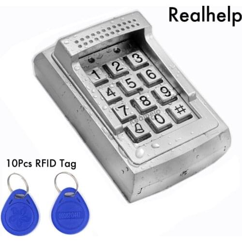 Metal Case RFID Reader door lock access standalone keypad system 1000Users Contactless Smart Card Access Built-in Buzzer