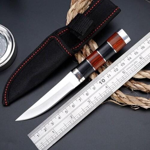 15.8CM Tactical High Hardness (3CR13) Field Survival Multifunctional Hunting Knife Outdoor Knife Portable Small Straight Knifes