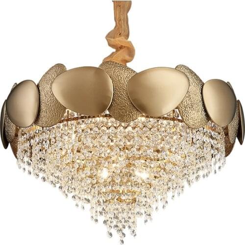 New Modern Luxury Crystal Chandelier Living Room Dining Room Bedroom Model Room Rectangle Gold LED Light Designer Chandelier