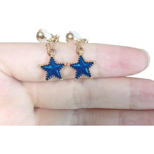 New 1 Pair Star Ice Cream Food Flower Shape Children Earrings Lovely Earrings For Girls Without Ear Hole Clip Earrings