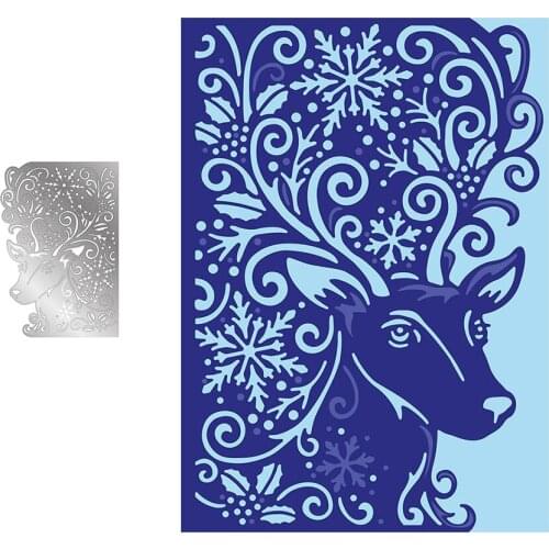 2021 New Arrival Deer Flowers Metal Cutting Dies for Scrapbooking Stencil Knife Mould DIY Blade Punch Model Craft Decor Template
