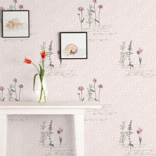Beibehang Modern minimalist fashion non-woven 3d wallpaper bedroom living room wedding room study vanilla garden wallpaper