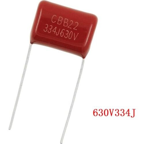 10PCS 630V334J 0.33UF Pitch 15MM 630V 334 330NF CBB Polypropylene film capacitor