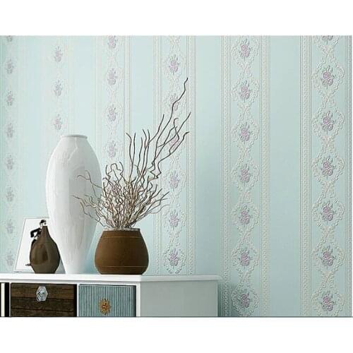 Beibehang Simple modern bedroom nonwoven wallpaper idyllic living room dining room pressure papel de parede 3d wallpaper tapety