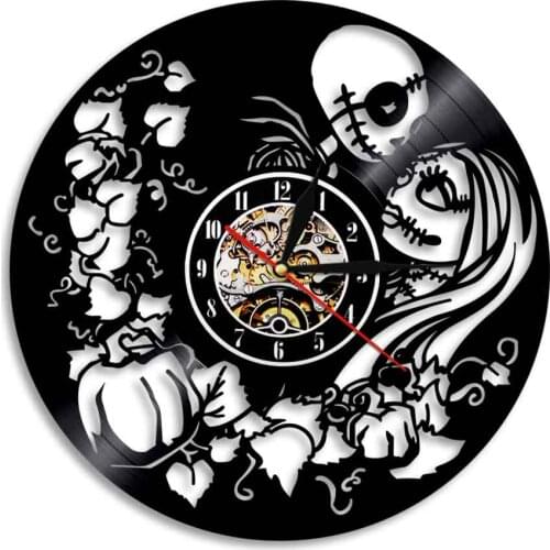 Acoustic Guitar Vinyl Record Wall Clock Musical Instrument Home Interior Wall Art Wall Clock Decor Rock n Roll Musical Gift