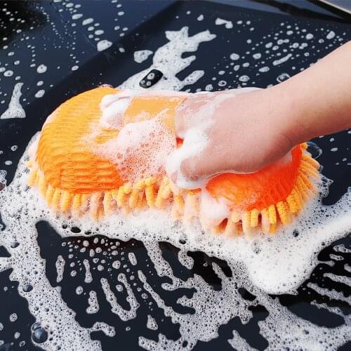 Car Cleaning Brush Cleaner Tools Microfiber Super Clean Car Windows Cleaning Sponge Product Cloth Towel Wash Gloves Auto Washer