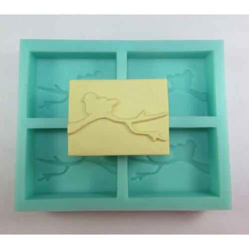 PRZY Silicone Mould Soap Mold Four Hole Soap Molds Three Modes Handmade Cake Mould Candle Moulds Clay Cement Concrete Moulds 001