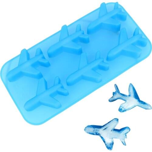 Silicone Mold 3D Airplane Shape Ice Mold Cube Ball Ice Cream Maker Jelly Pudding Fondant Chocolate Molds Cake Decorating