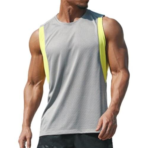 Polyester Stylish Sleeveless Sports Shirt Thin Tanks Top Slim-fit for Outing