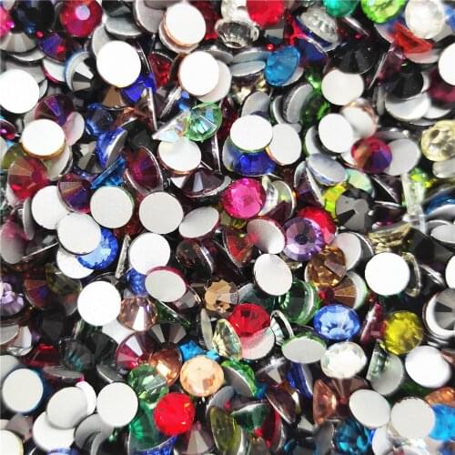 Rhinestone for clothing crystls Mixed color FlatBack Non Hotfix Strass Sewing Garment and Nail Art Rhinestone decoration
