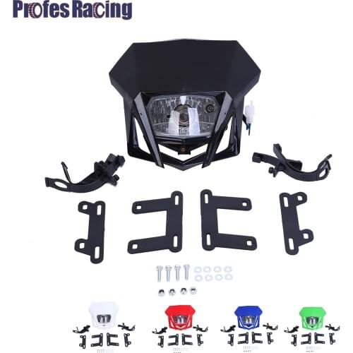 Universal Motorcycle Headlight Headlamp Fairing Farol De Milha Para Moto For HONDA XR CRF 150 230 250 450 Dirt Bike