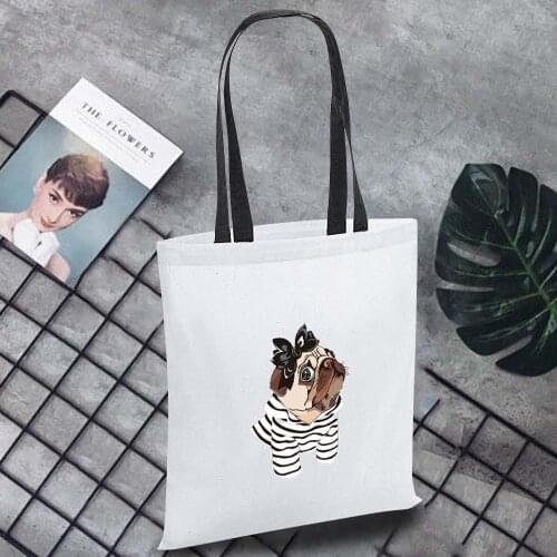Large-capacity Canvas Bag Tote Reusable Polyester Portable Shoulder Supermarket Shopping Bag High Quality Ladies Bag